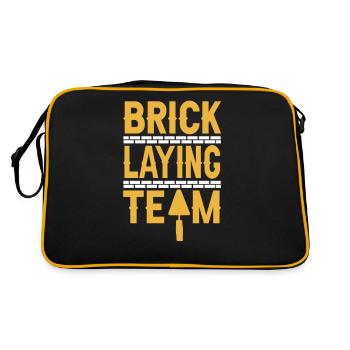 Équipe de maçonnerie Brique Maçonnerie Maçonnerie Maçonnerie - Sac Retro - noir/or - Dos