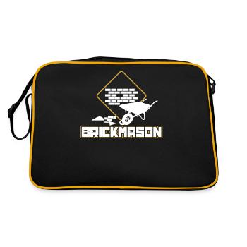 Mason Craftsman Brick Masonry - Retro Bag - black/gold - Back