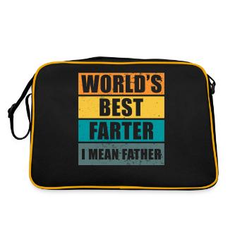 Farter Père Pète s’amuser à dire drôle Fête des Pères - Sac Retro - noir/or - Dos