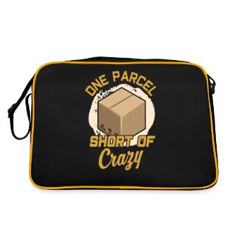A parcel just before the madness postman - Retro Bag - black/gold - Back