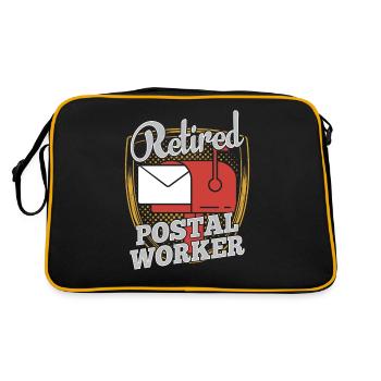 Postal worker Retired Deliverer Postman - Retro Bag - black/gold - Back