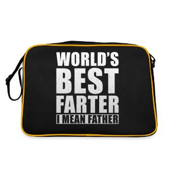 Farter Père Pète s’amuser à dire drôle Fête des Pères - Sac Retro - noir/or - Dos