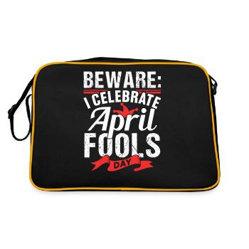 I Celebrate April Fool's Day April Fool's Day - Retro Bag - black/gold - Back