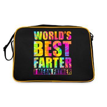 Farter Père Pète s’amuser à dire drôle Fête des Pères - Sac Retro - noir/or - Dos