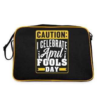 I Celebrate April Fool's Day April Fool's Day - Retro Bag - black/gold - Back
