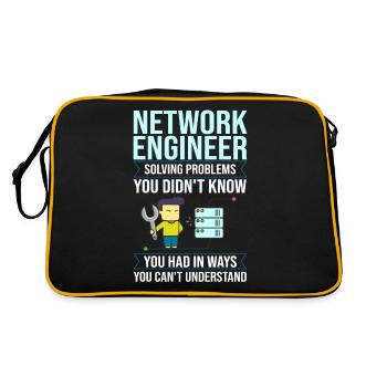 Netzwerkingenieur Network Engineer Computer - Retro Bag - black/gold - Back