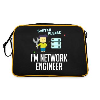 Netzwerkingenieur Network Engineer Computer - Retro Bag - black/gold - Back