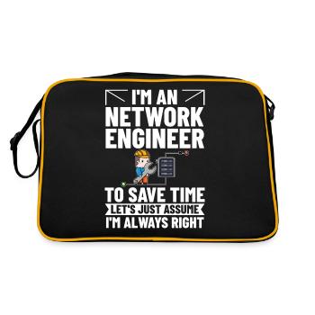 Netzwerkingenieur Network Engineer Computer - Retro Bag - black/gold - Back