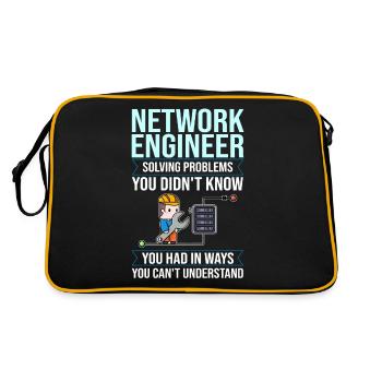 Netzwerkingenieur Network Engineer Computer - Retro Bag - black/gold - Back
