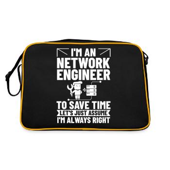 Netzwerkingenieur Network Engineer Computer - Retro Bag - black/gold - Back