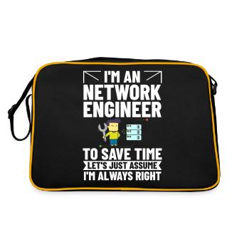 Netzwerkingenieur Network Engineer Computer - Retro Bag - black/gold - Back