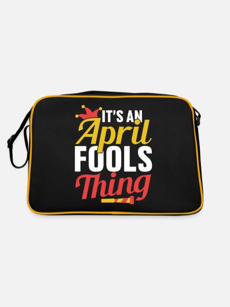 This Is An April Fool's Joke Thing April - Retro Bag - black/gold - Back