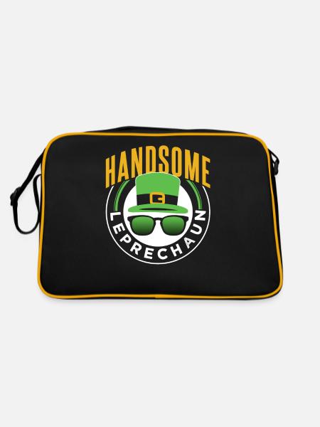 Pretty leprechaun Irish Leprechaun St Patrick's Day - Retro Bag - black/gold - Back