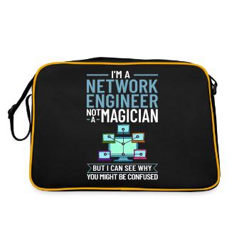 Netzwerkingenieur Network Engineer Computer - Retro Bag - black/gold - Back