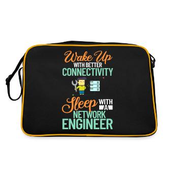 Netzwerkingenieur Network Engineer Computer - Retro Bag - black/gold - Back