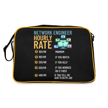 Netzwerkingenieur Network Engineer Computer - Retro Bag - black/gold - Back