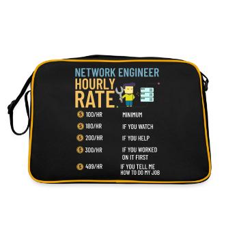 Netzwerkingenieur Network Engineer Computer - Retro Bag - black/gold - Back