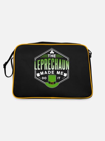The Leprechaun forced me to do so Ire Kobold - Retro Bag - black/gold - Back