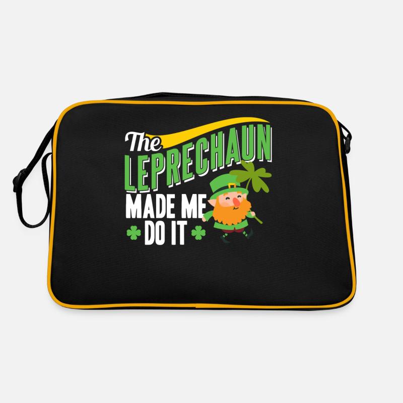 Der Leprechaun Hat Mich Dazu Gezwungen Kobold Ire Retro Tasche