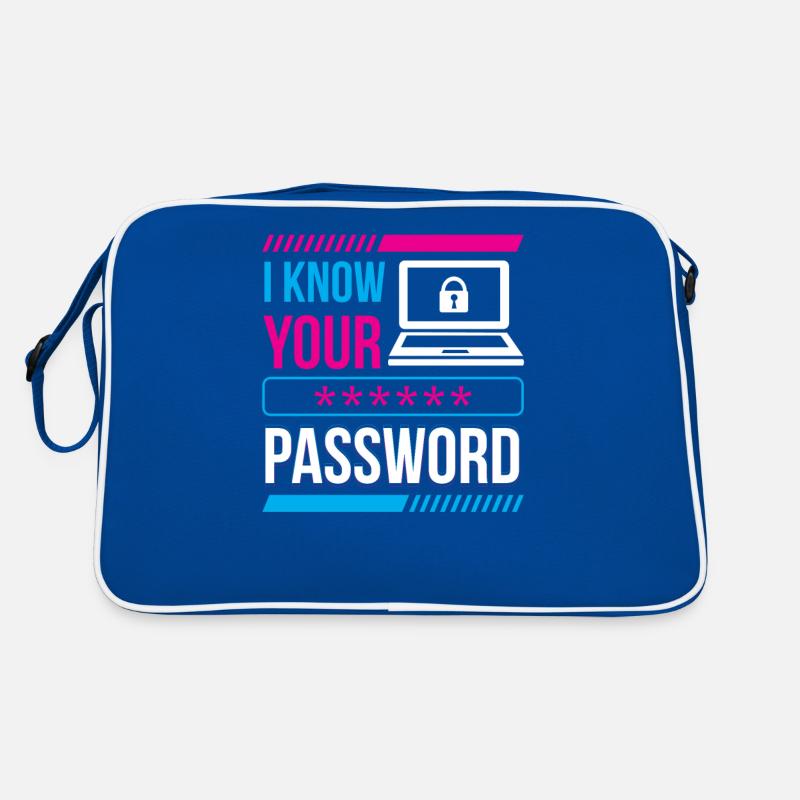 I Know Your Password Hacker Cybersecurity Hack Retro Bag