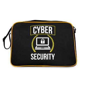 Cybersecurity Hacking Hack Hacker IT Security - Retro Bag - black/gold - Back