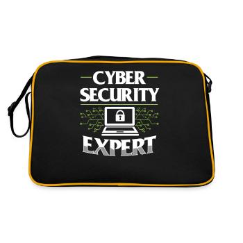 Cybersecurity Experte Hack Hacker IT Sicherheit - Retro Tasche - Schwarz/Gold - Hinten