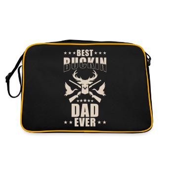 Jäger Vater Papa Jagd Vatertag Geschenk - Retro Tasche - Schwarz/Gold - Hinten