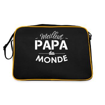 Meilleur Papa Du Monde, Meilleure Père, Meilleure - Sac Retro - noir/or - Dos