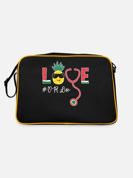 Krankenschwester Nurse Life - Retro Bag - black/gold - Back