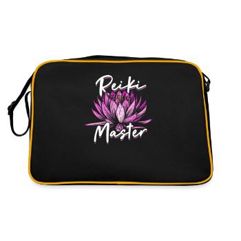 Maître Reiki - fleur - Sac Retro - noir/or - Dos