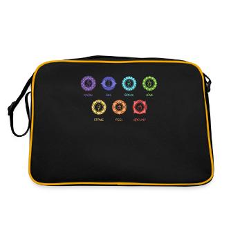 Seven Chakra know see speak love strive feel - Retro Bag - black/gold - Back