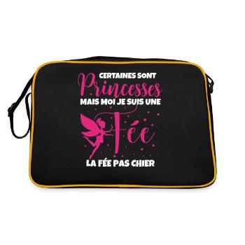 Certaines Sont Princesses Mais Moi Je Suis Une - Sac Retro - noir/or - Dos