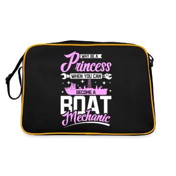 Princess women boat mechanic - Retro Tasche - Schwarz/Gold - Hinten