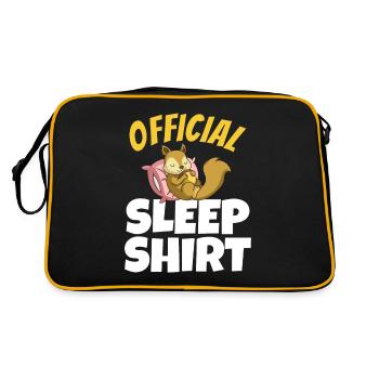 Nice Sleeping Squirrel Gift - Retro Bag - black/gold - Back