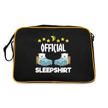Sleeping Polar Bear Gift - Retro Bag - black/gold - Back
