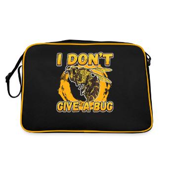 I Don't Give A Bug for a Pest Control Technician - Retro Tasche - Schwarz/Gold - Hinten