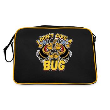 I Don't Give A Bug for a Pest Control Technician - Retro Tasche - Schwarz/Gold - Hinten