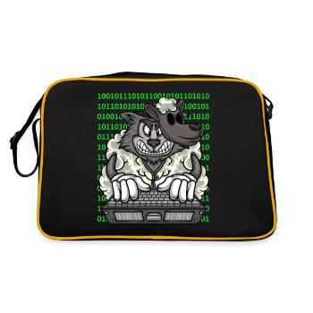 Hacker Wolf In Sheep’s Clothing Cybersécurité - Sac Retro - noir/or - Dos