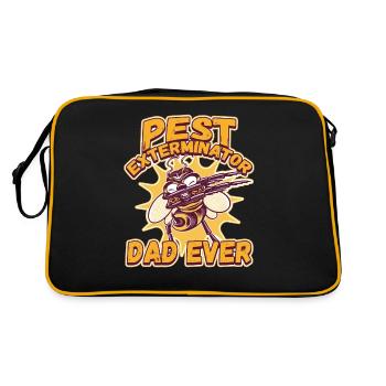 Pest Exterminator Dad Ever for a Pest Control - Retro Bag - black/gold - Back