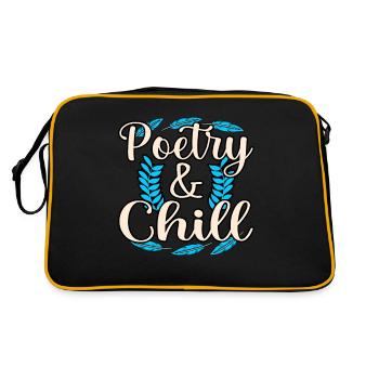 Poetry and Chill Poet Writer Author - Retro Bag - black/gold - Back
