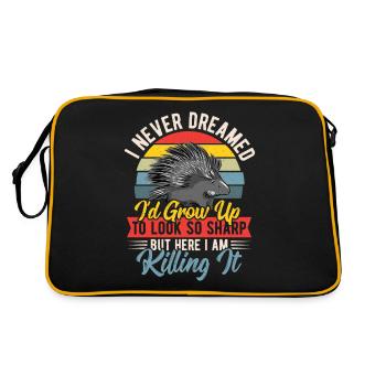 I Never Dreamed I'd Grow Up To Look So Sharp - Retro Tasche - Schwarz/Gold - Hinten