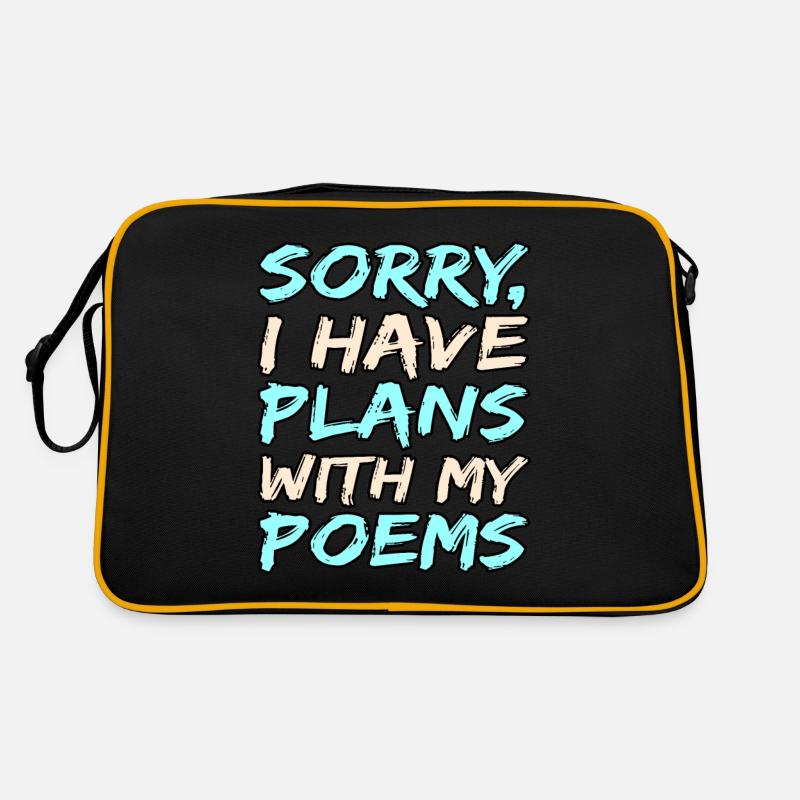 I have plans with my poems poets Retro Bag