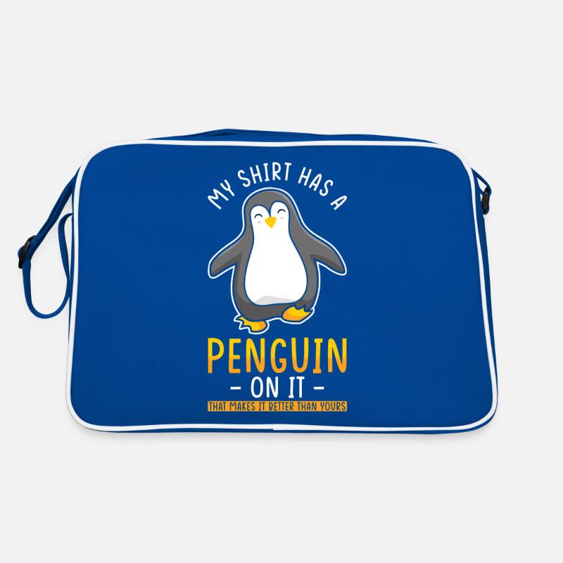 Pinguin Liebe Pinguin Spruch Retro Tasche
