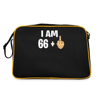 I Am 66 years old - Retro Tasche - Schwarz/Gold - Hinten