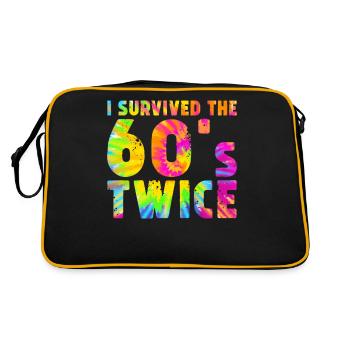 J’ai survécu deux fois aux années 60 - Sac Retro - noir/or - Dos
