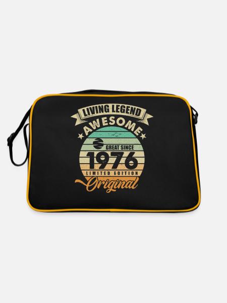 1976 Birthday Retro Orginal - Retro Bag - black/gold - Back