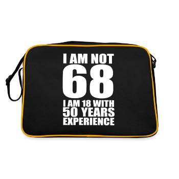68 with experience gift - Retro Tasche - Schwarz/Gold - Hinten