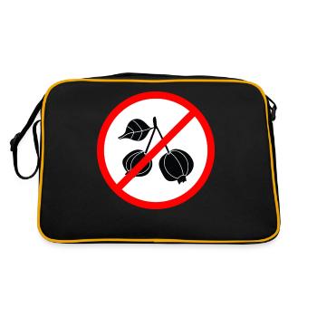 Surinam Cherry - Fruit - Retro Tasche - Schwarz/Gold - Hinten