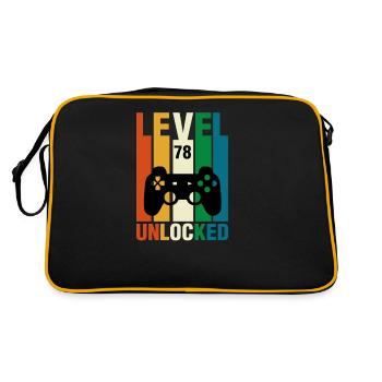 78 Level Unlocked - Retro Tasche - Schwarz/Gold - Hinten