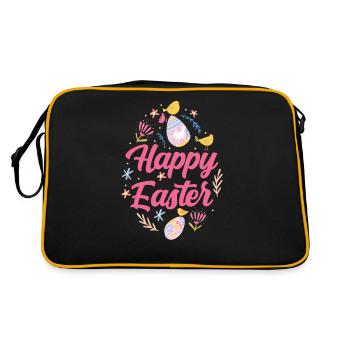 Joyeuses Pâques Pâques Pâques Pâques Lapin de Pâques Dictons - Sac Retro - noir/or - Dos